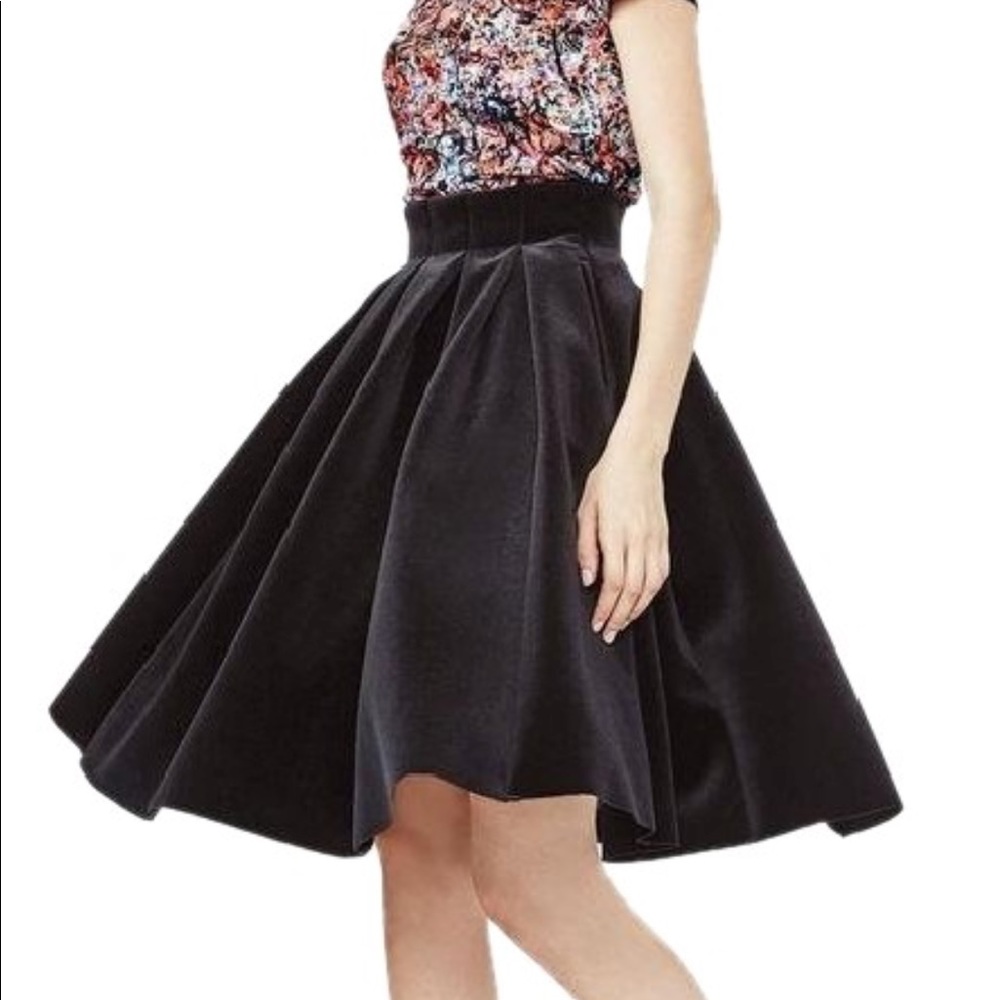 Maje A-line Deep See Navy Black/Blue Skirt